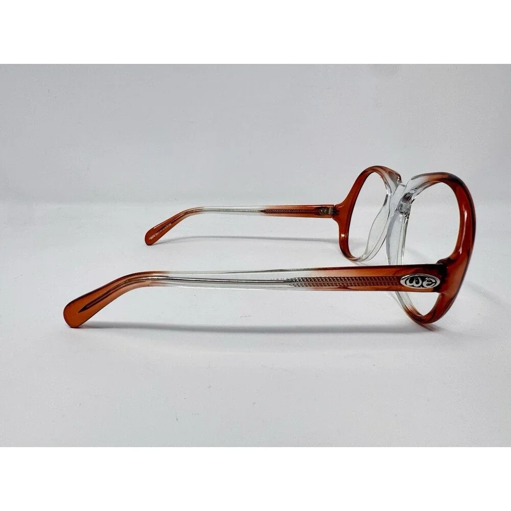 Winbeldon Ruby Vintage Eyeglass Frames Only 50-17-135 Orange Clear UK New Old St